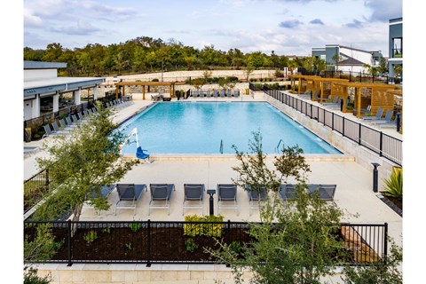 Swimming Pool and Deck at Reveal 54 Apartments